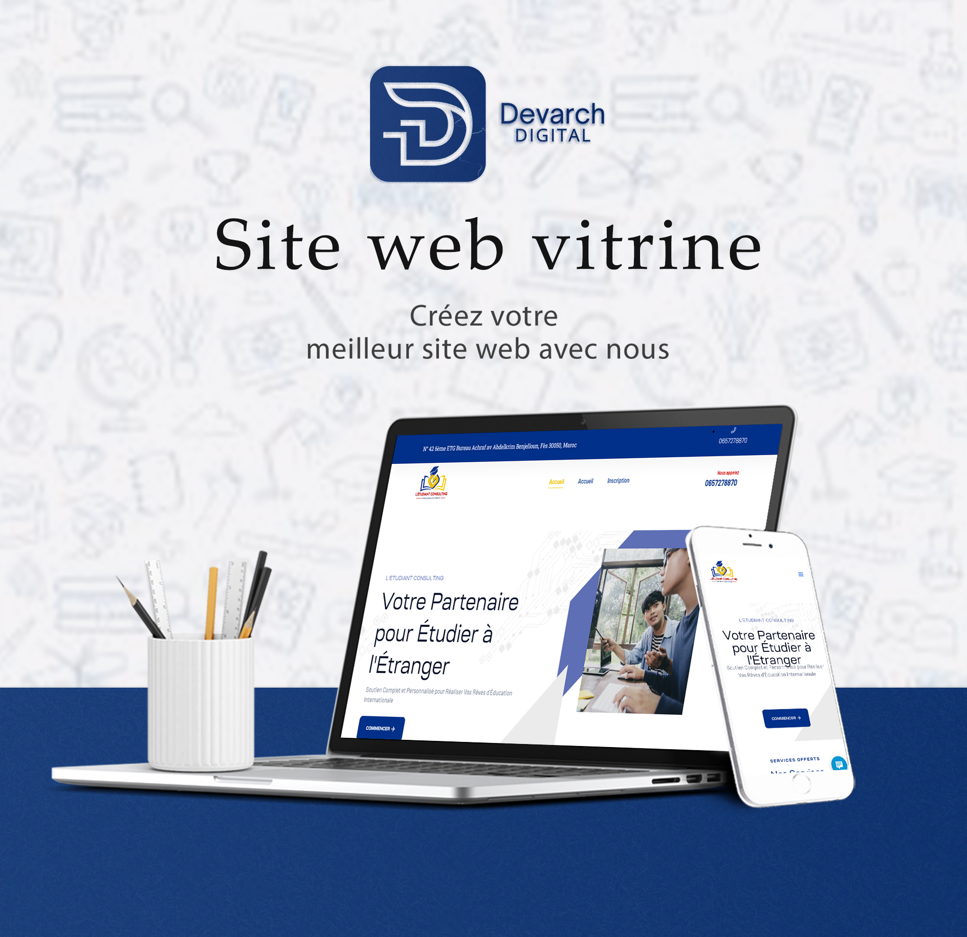 Site vitrine développé par une agence web à Tanger - Solutions de présentation professionnelle en ligne